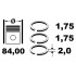 Кільця поршневі BMW 3 (E90)/5(E60/F10) 04-16 (84mm/STD) (1.75-1.75-2) N47 D20 ET ENGINETEAM R1013800 (фото 2)