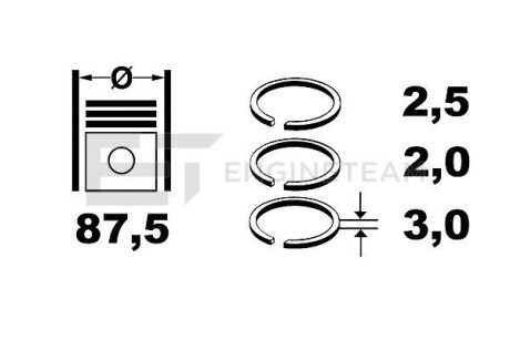 Комплект колец ET ENGINETEAM R4001150