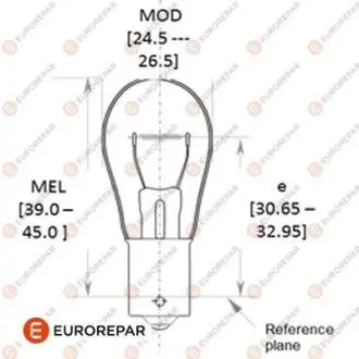 P21W Quick 12V21W автолампа EUROREPAR 1616431280