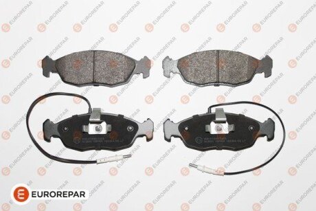 Колодки тормозные (передние) Peugeot 106/306 91-04 (+датчики L=180mm/305mm) EUROREPAR 1617252380