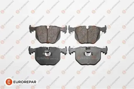 Колодки гальмівні (задні) BMW 3 (E46)/5 (E39) 98-07/7 (E38) 94-01/X3 (E83) 04-11/X5 (E53) 00-06 EUROREPAR 1617259380