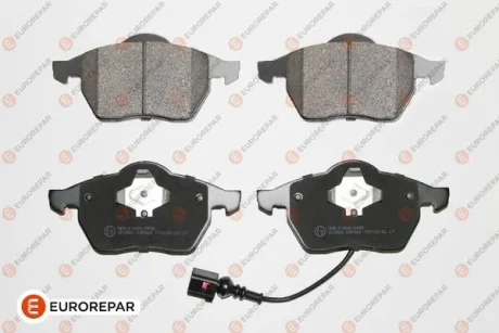 Колодки гальмівні (передні) Audi A3/TT/Seat Leon/Skoda Octavia/VW Golf 96-10/Polo 05-09 (+датчик) EUROREPAR 1639377280
