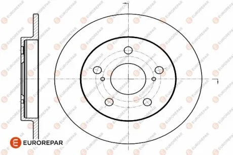 Диск гальмівний (задній) Toyota Auris/ Corolla 06- (259x9) EUROREPAR 1642770380