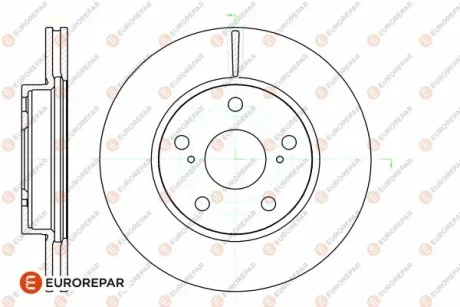 TOYOTA гальмівний диск передн. (к-т = 2 шт) Auris 07- EUROREPAR 1642778780