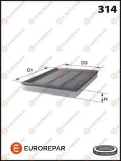 ФІЛЬТР ПОВІТРЯНИЙ EUROREPAR E147174