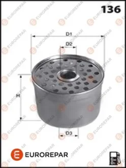 Фільтр паливний Ford Transit 1.6 85-89/Peugeot J5 1.9-2.5D 81-94 EUROREPAR E148101
