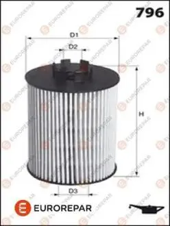 Фильтр масляный VW Passat/Audi A4/A6 2.5 TDI 97-05 EUROREPAR E149176