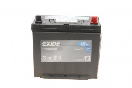 Аккумуляторная батарея 45Ah/390A (235x127x226/+R/B01) Premium Азия EXIDE EA456 (фото 1)