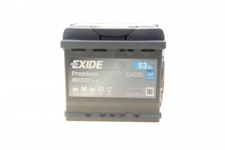 Акумуляторна батарея 53Ah/540A (207x175x190/+R/B13) Premium EXIDE EA530