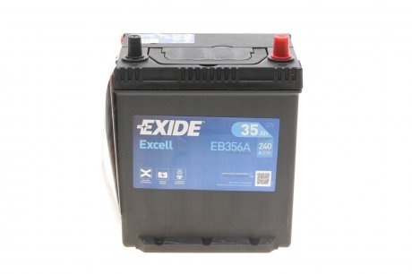Акумуляторная батарея 35Ah/240A (187x127x220/+R/B1) Excell EXIDE EB356A (фото 1)