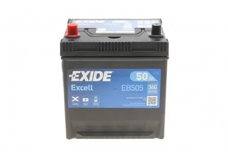 Акумуляторна батарея 50Ah/360A (200x173x200/+L/B0) Excell EXIDE EB505