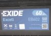 Акумуляторна батарея 60Ah/540A (242x175x175/+R/B13) Excell EXIDE EB602 (фото 4)