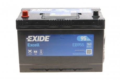 Акумулятор EXCELL 12V/95Ah/760A EXIDE EB955 (фото 1)