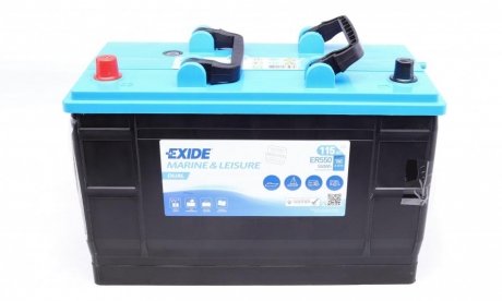 Акумуляторна батарея 115Ah/760A (350x175x235/+L/B00) (Dual/для водного транспорту)) EXIDE ER550 (фото 1)