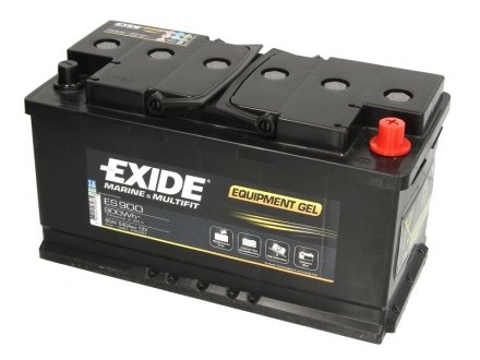 Акумуляторна батарея 80Ah/540A (350x175x190/+R/B13) (GEL/для водного транспорту) EXIDE ES900 (фото 1)