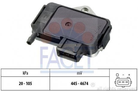 Датчик тиску наддуву VW Caddy 1.9 TDI 96-> FACET 10.3015