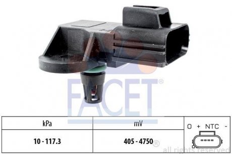 Датчик тиску наддуву (4 конт.) FORD FOCUS II/MONDEO III/IV 1.8-2.5 00- FACET 103100