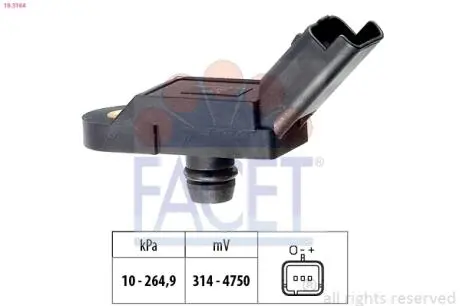 Датчик давления наддува Citroen C4/C5 / Peugeot 207/308 1.6 i 06-> FACET 10.3164