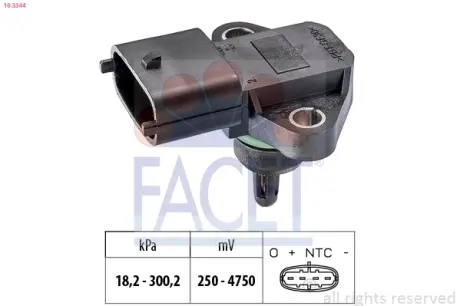 Датчик тиску повітря FACET 10.3344