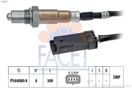 Датчик кислорода (лямбда-зонд) Citroen C3 12-/C4 14- 1.2 FACET 10.8205