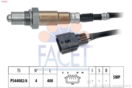 Датчик кислорода (лямбда-зонд) Renault Logan II (16-) 1.0 Sce 75 (10.8225) FACET 108225
