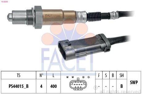 Лямбда-зонд CLIO II/III/ESPACE/THALIA 1.4/1.6/2.0 16V 99 -> FACET 108283