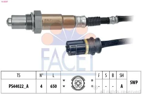 Датчик кислорода (лямбда-зонд) MB W203/W211 1.8 (00-) FACET 10.8287