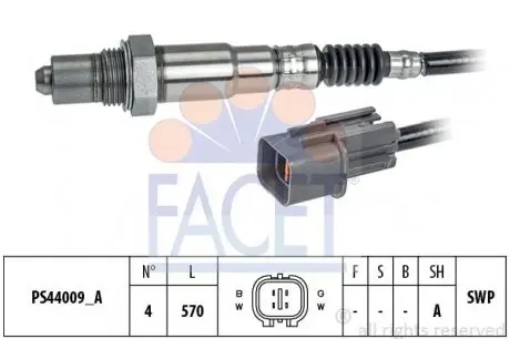 Датчик кисню (лямбда-зонд) Hyundai Elantra 1.6 (11-15) FACET 10.8346