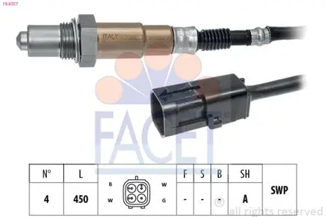 Датчик кисню (лямбда-зонд) 2108 -2123 (0258006537) FACET 10.8357