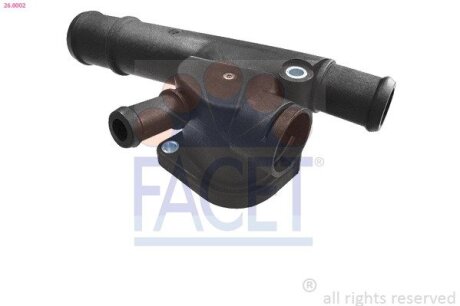 Фланец системи охлаждения Audi A3, A4 (04-10)/VW Golf, Passat (99-09)/Skoda Fabi FACET 260002