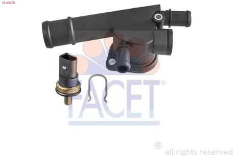 Фланец системы охлаждения (с датчиком) Audi A3, A4 (03-)/Skoda Fabia, Octavia, S FACET 260015K