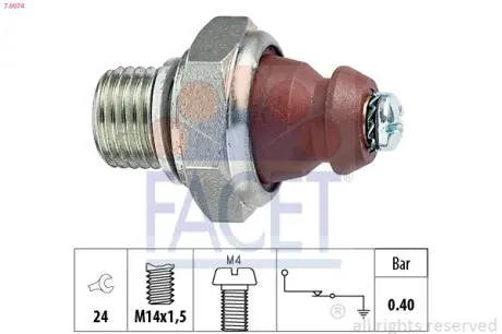 Датчик давления масла ОМ616/617 FACET 7.0074