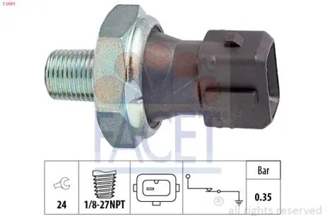 Датчик давления смазки FACET 70091