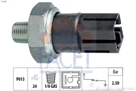 Датчик давления смазки FACET 70160