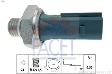 Датчик давления масла Mercedes Benz W169/245 M266 04-> FACET 7.0177