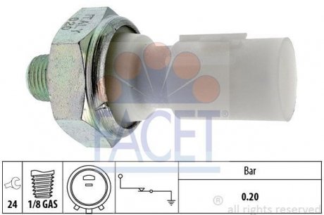 Датчик давления масла Hyundai i20 1.2 (12-15) FACET 7.0182 (фото 1)