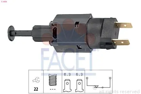 Датчик стоп-сигнала Opel Kadett E 84-/Vectra B 95- FACET 7.1050