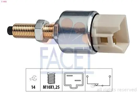 Выключатель фонаря сигнала тормоза FACET 71092