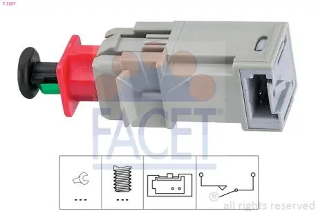 Датчик стоп-сигнала Opel Astra G/H/Combo/Meriva/Vectra C/Zafira A/B 1.0-3.2 98- FACET 7.1207