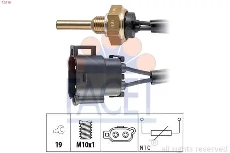 Датчик температуры Renault Laguna I / Volvo 850/960/C70 1.6-3.0 90-04 FACET 7.3110