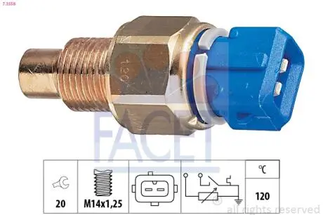 Датчик включения вентилятора Partner 1.8/1.9D (120C)/Scudo/Ducato FACET 7.3558