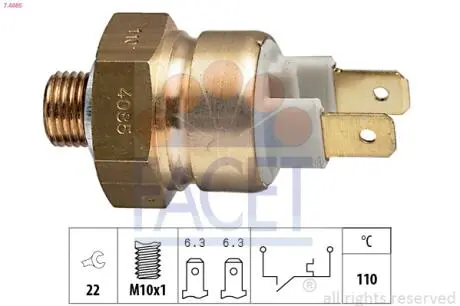 Датчик включения вентилятора 80/A6 1.6-2.3 85-98 FACET 7.4085