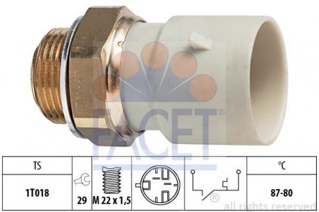 Термовыключатель вентилятора радиатора FACET 75271 (фото 1)