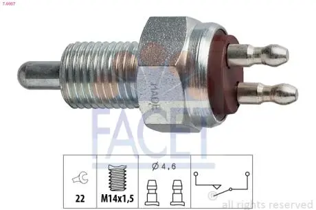 Датчик заднего хода Ford Escort/Sierra/Orion/Transit 1.3i-2.5D 78-93 FACET 7.6007