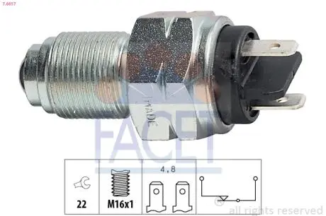 Выключатель фар заднего хода FACET 76017