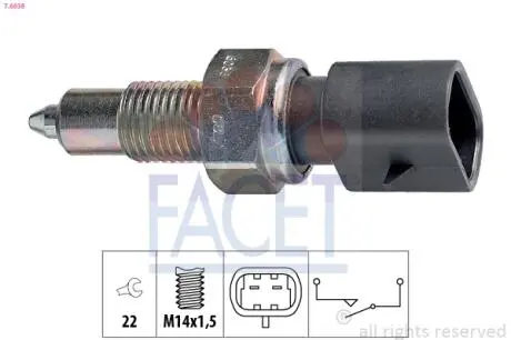 Выключатель фар заднего хода FACET 76038