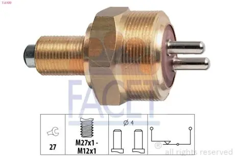 Выключатель фар заднего хода FACET 76100