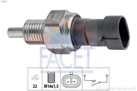 Выключатель фар заднего хода FACET 76117