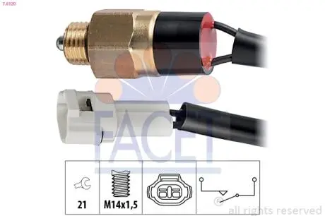 Выключатель фар заднего хода FACET 76120