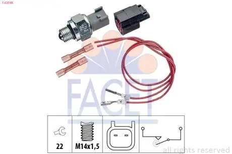Выключатель фар заднего хода FACET 76274K